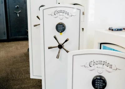 Champion safes on display