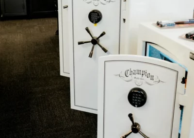 Champion safes in the showroom